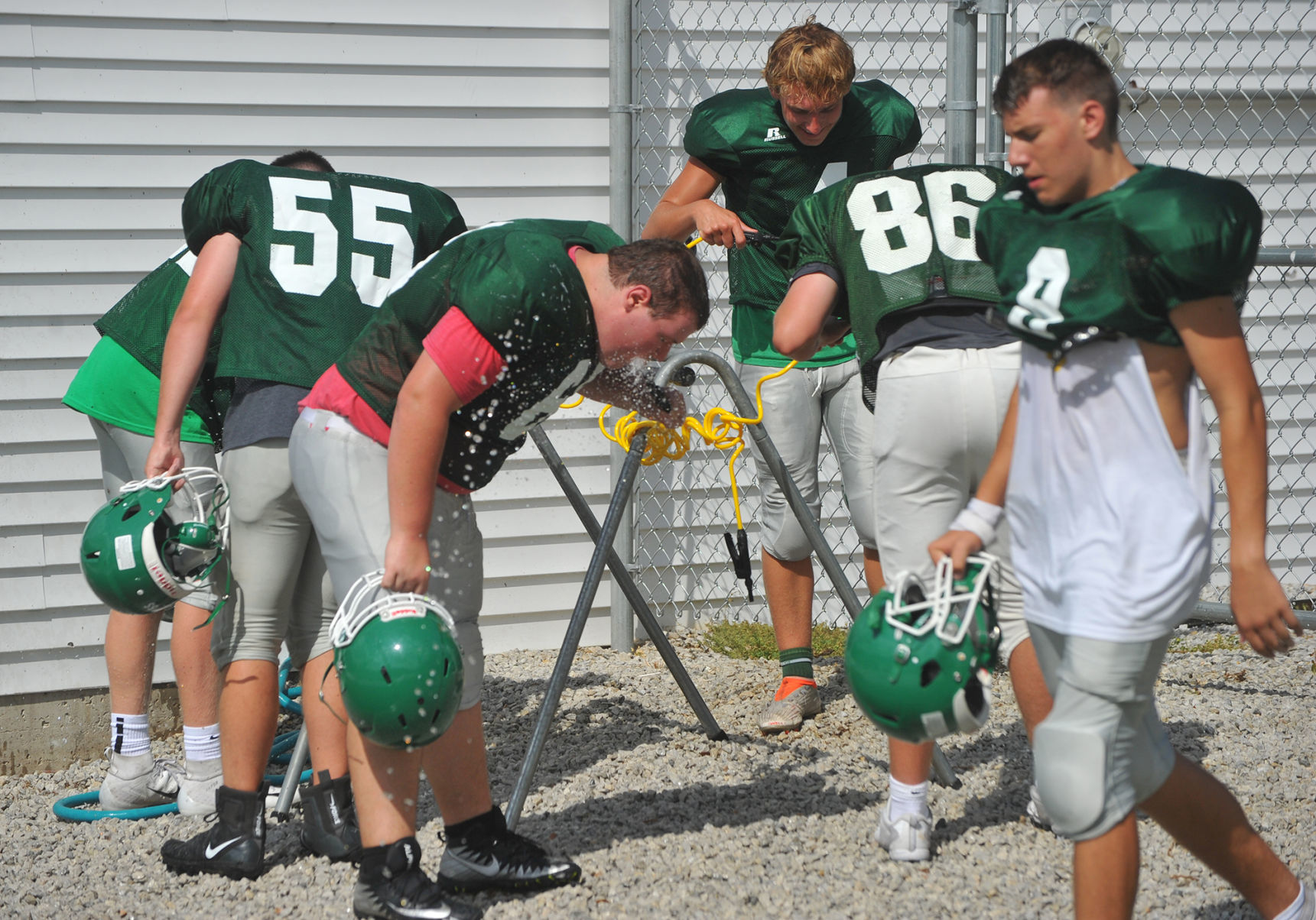 Alleman football practice